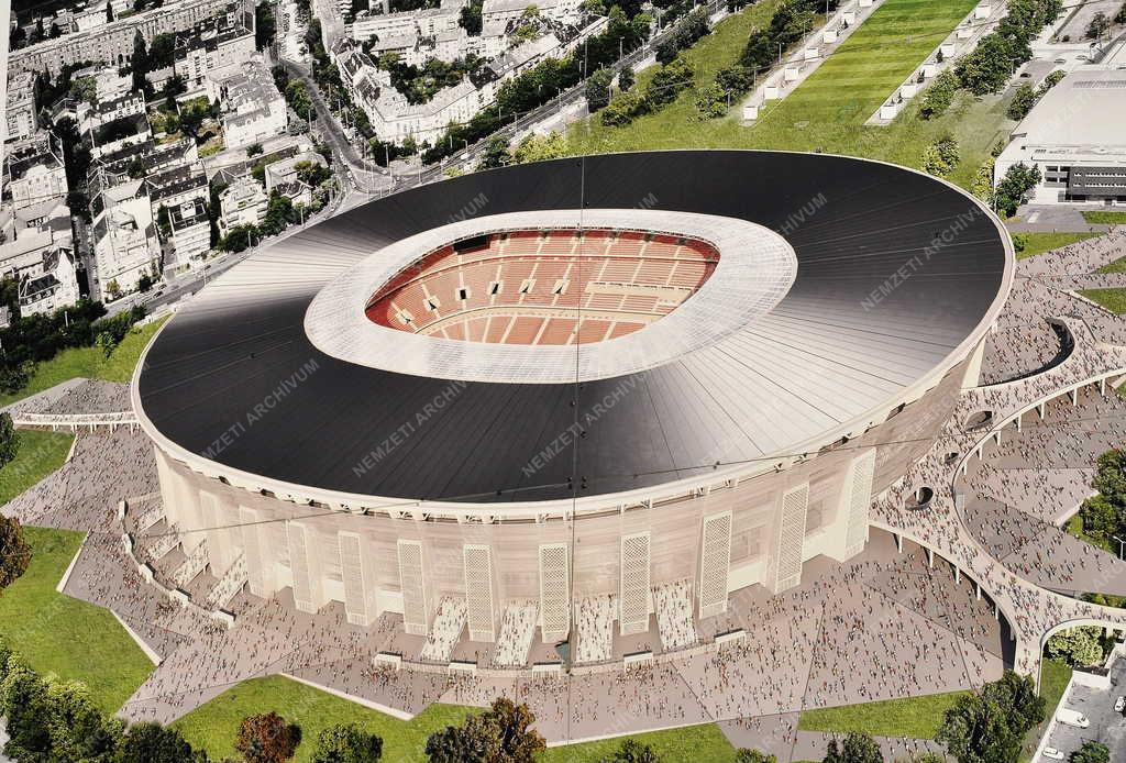 Építőipar - Budapest - Épül az új Puskás Stadion