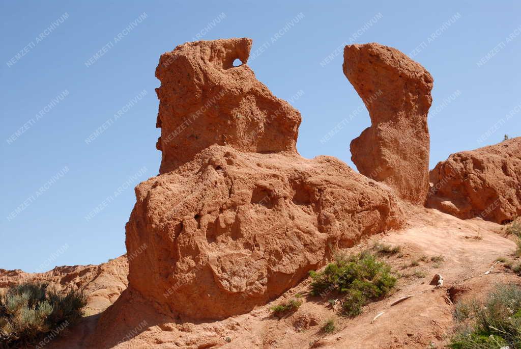 Kirgizisztán - Szkazka-kanyon - Sziklaalakzat