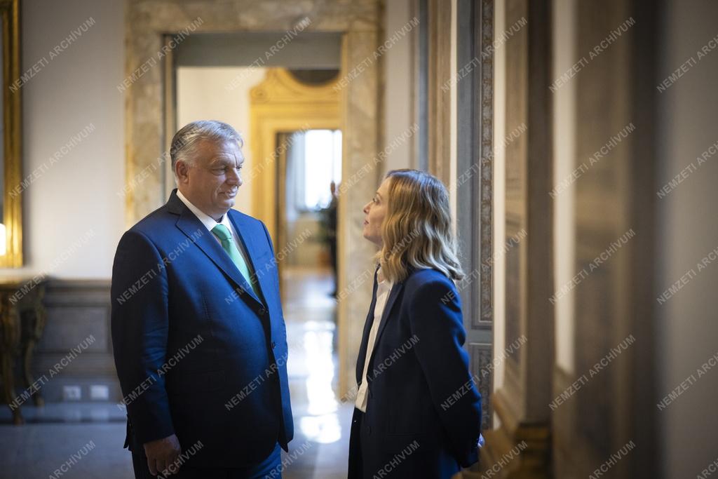 Orbán Viktor és Giorgia Meloni találkozója Rómában