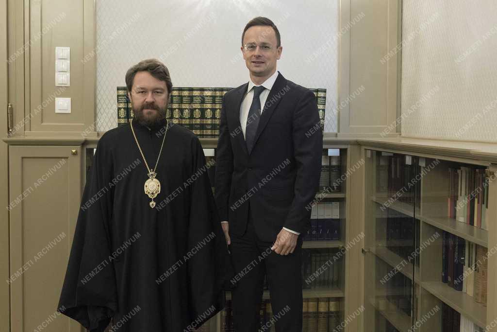 Szijjártó Péter és Hilarion volokolamszki metropolita találkozója