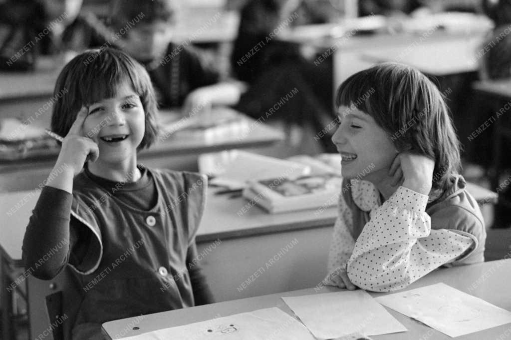 Genre Photo - Education - Break between Classes at an Elementary School in Budapest  