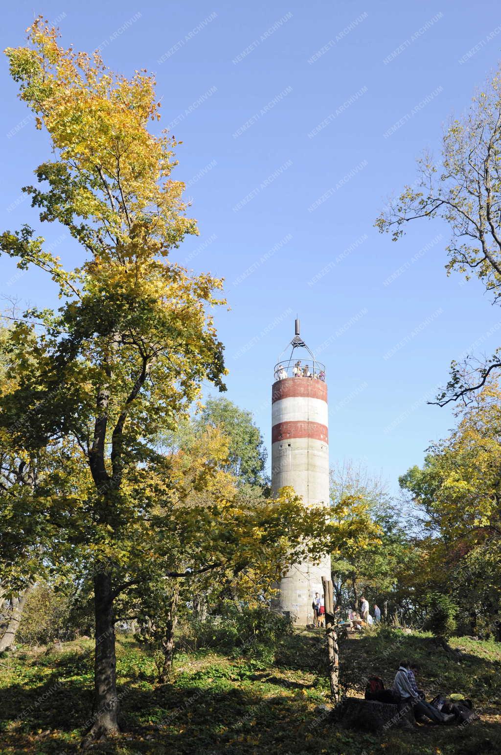 Tájkép - Naszály-hegy - Geodéziai mérőtorony