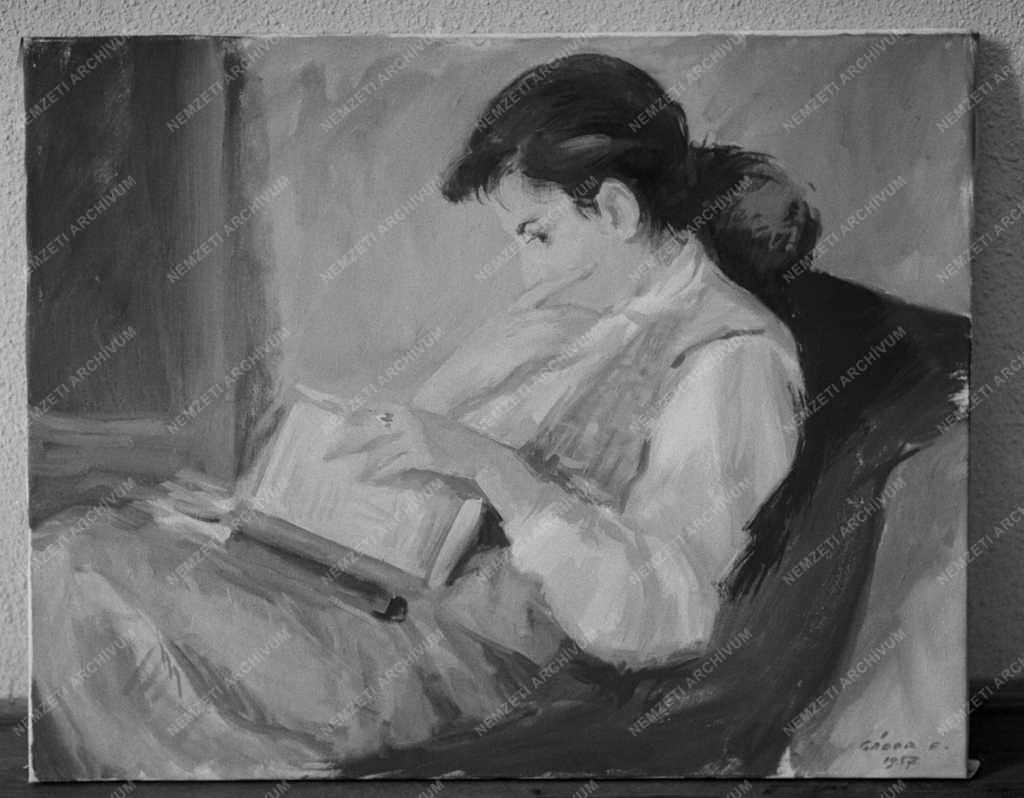 Képzőművészet - Gádor Emil: Róza tanul