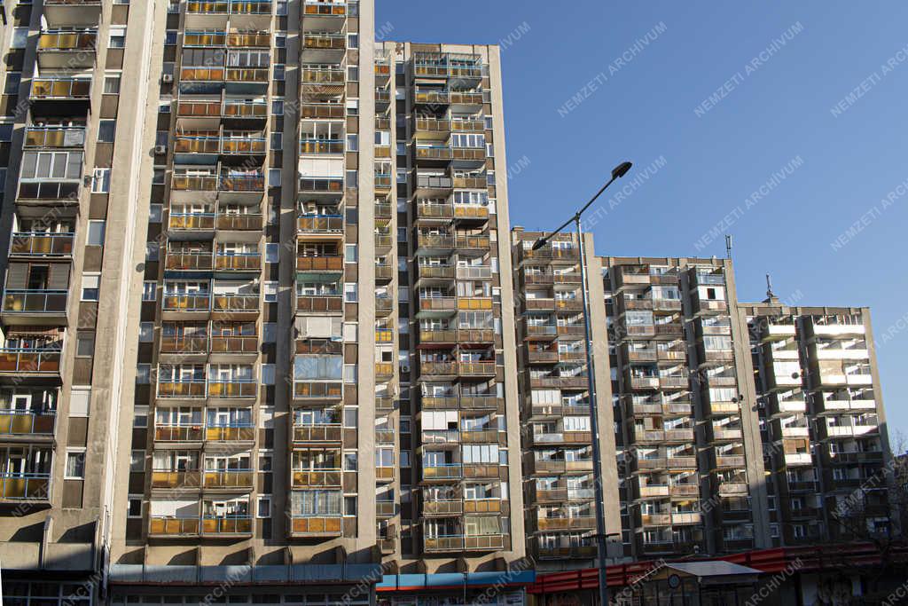 Városkép - Budapest - Szigony utcai panelházak