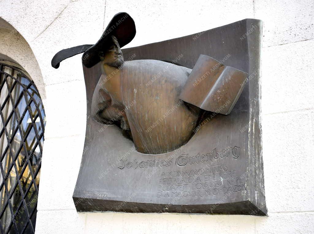 Városkép - Budapest - Johannes Gutenberg-emléktábla