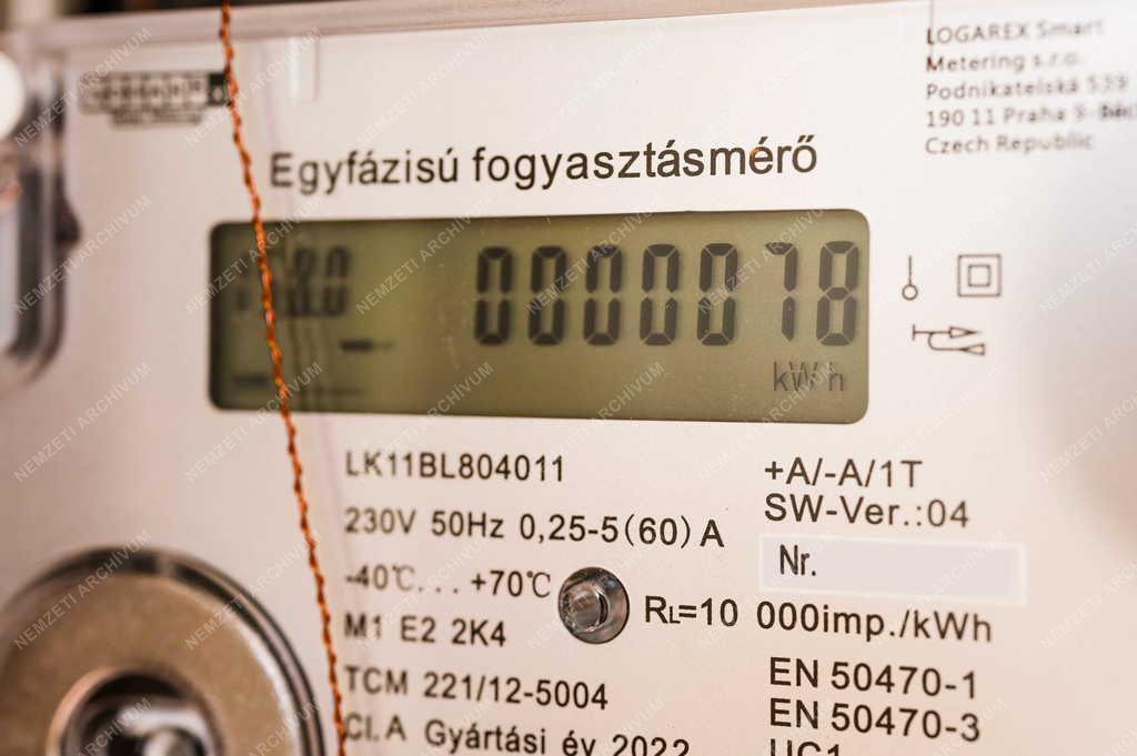 Energia - Lakossági elektromosáram fogyasztásmérő