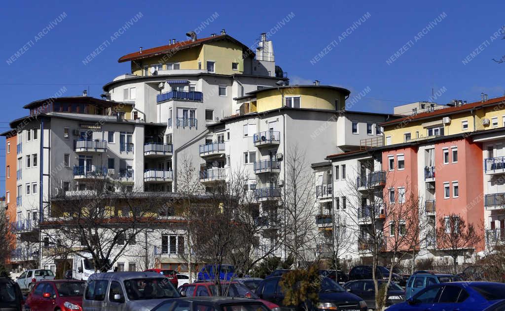 Városkép - Budapest - A Rózsaliget-lakópark Kőbányán 