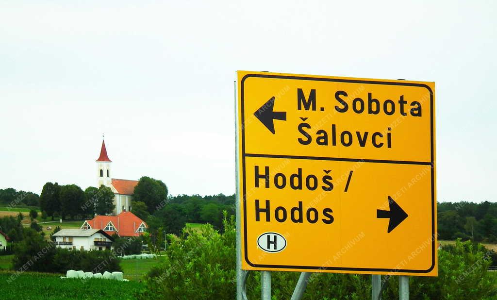 Közlekedés - Hodos - Útjelző tábla