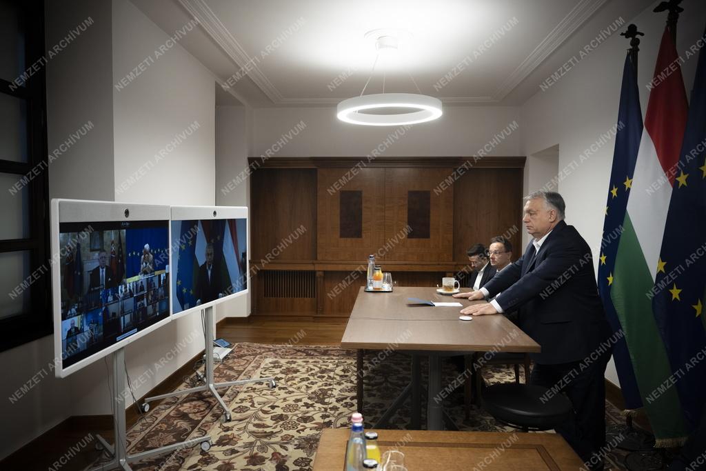 Orbán Viktor videokonferencián vett részt a jövő heti EU-csúcs előtt  