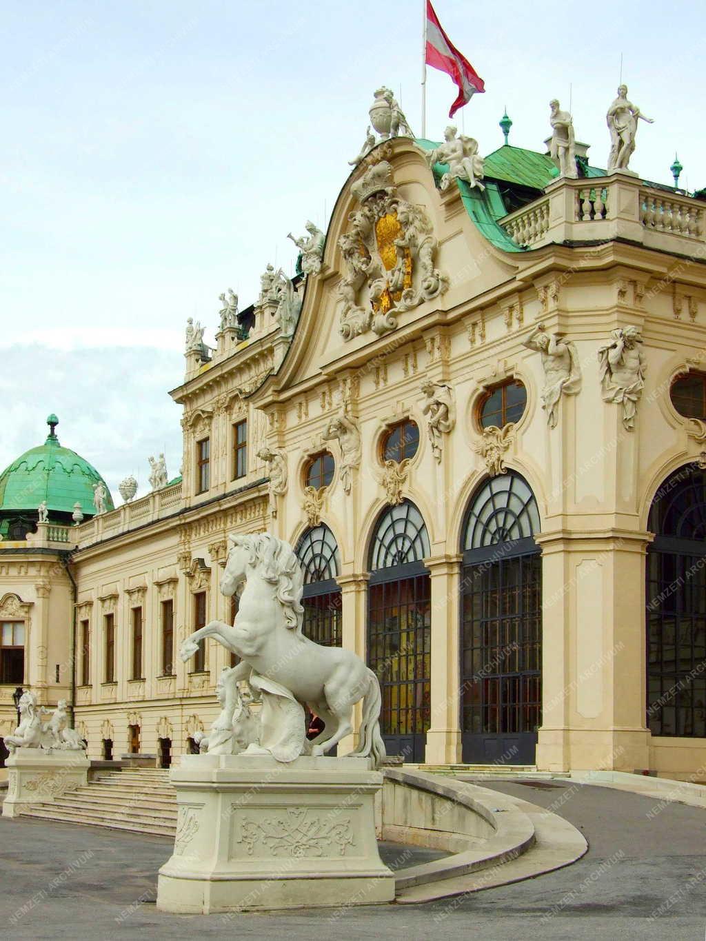 Táj, város - Ausztria -  Bécs - A Belvedere palota