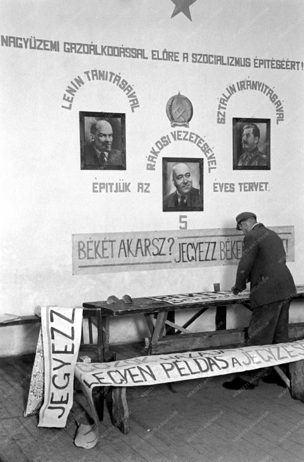 Belpolitika - Békekölcsön jegyzés Kondoroson