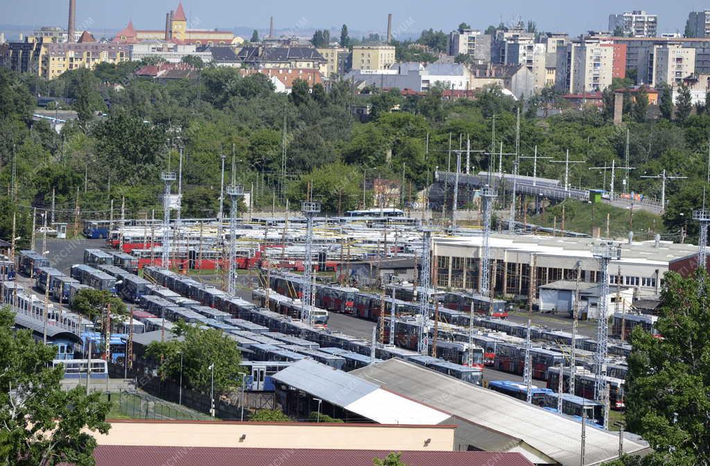 Közlekedés - Budapest - A Pongrácz úti trolibusztelep 