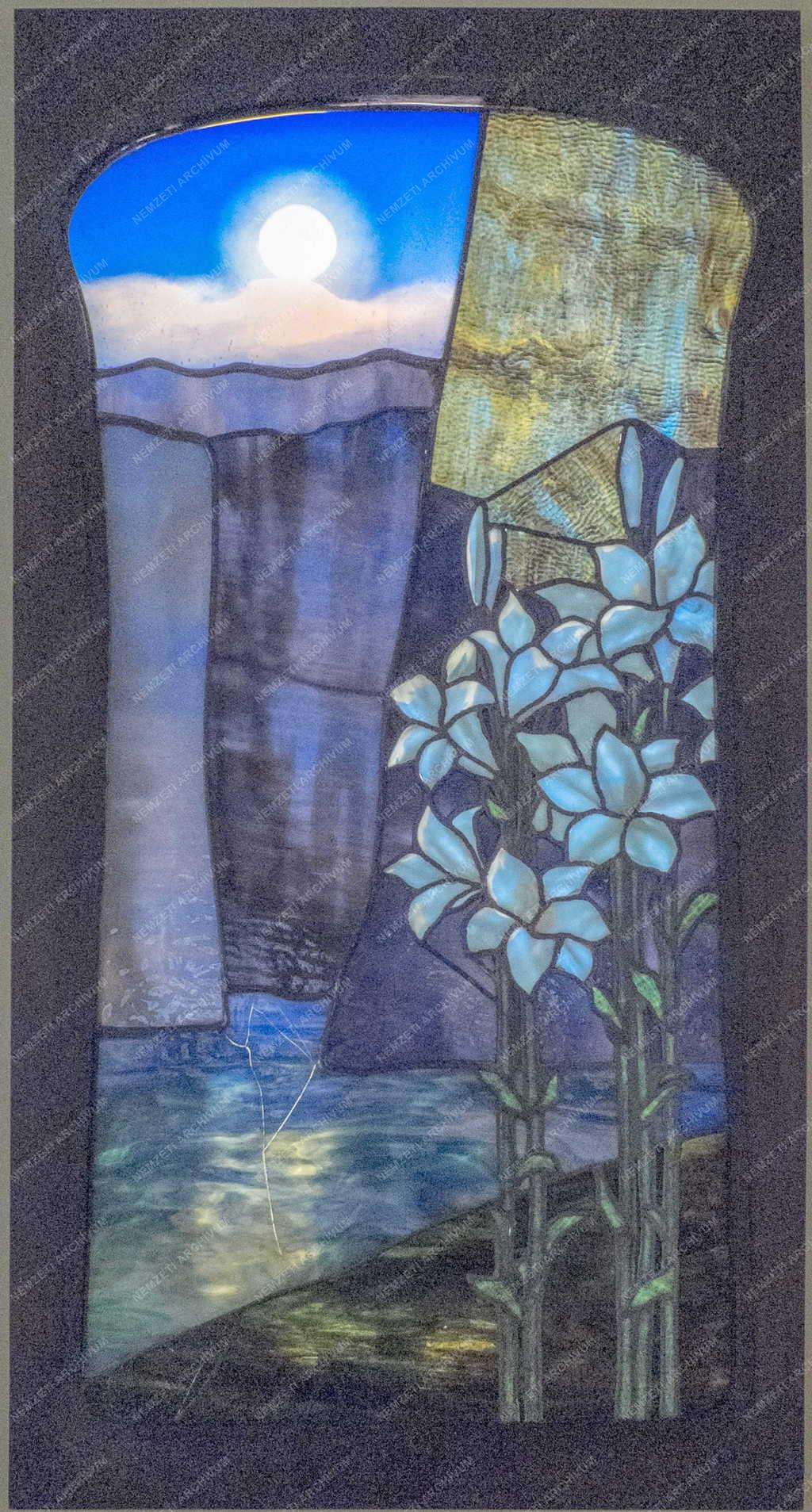 Műalkotás - Budapest - Éjszakai üvegkép