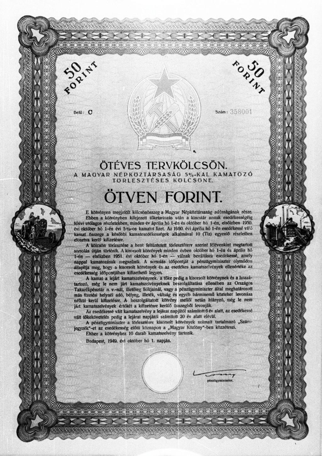 Gazdaságpolitika - Ötéves tervkölcsön 