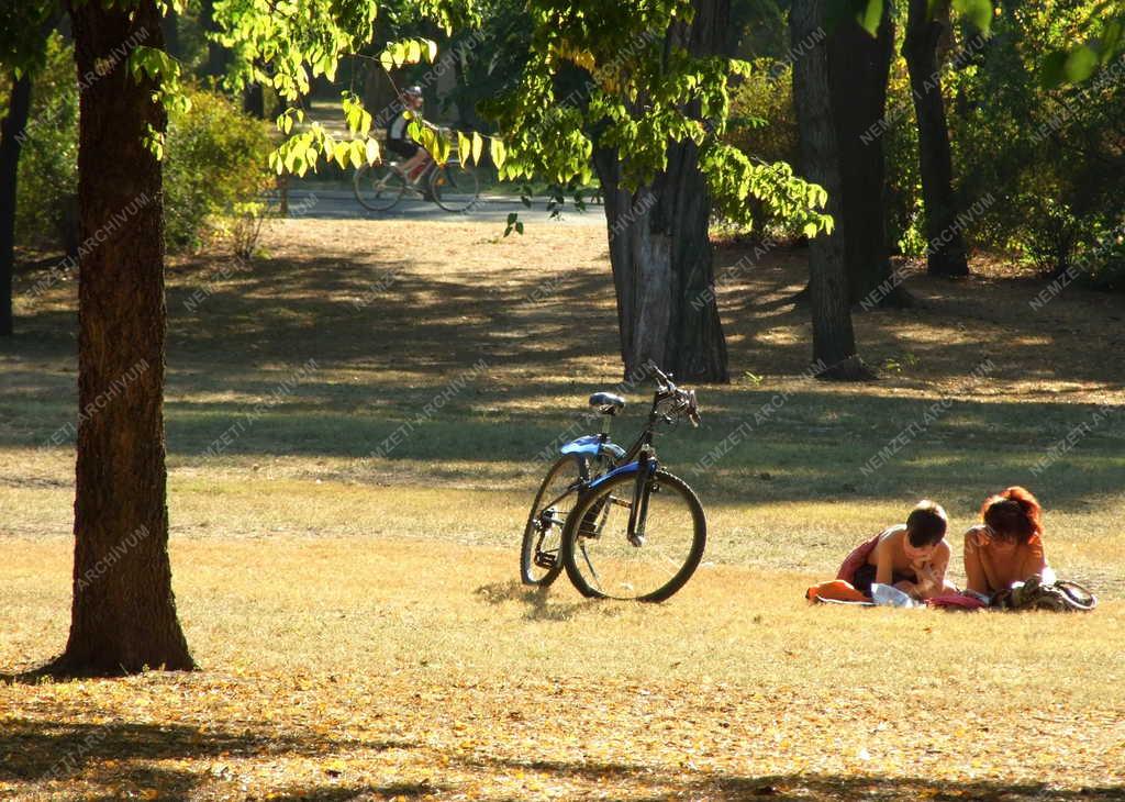 Táj, város - Budapest - Pihenő fővárosiak