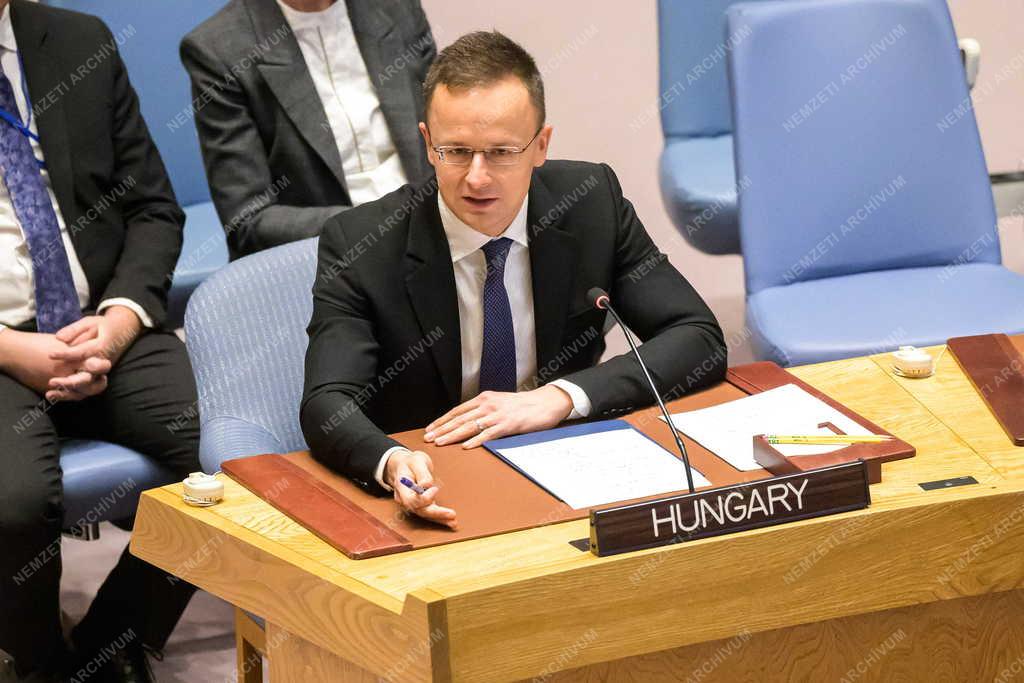 Szijjártó Péter felszólalt az ENSZ Biztonsági Tanácsának nyílt vitáján New Yorkban