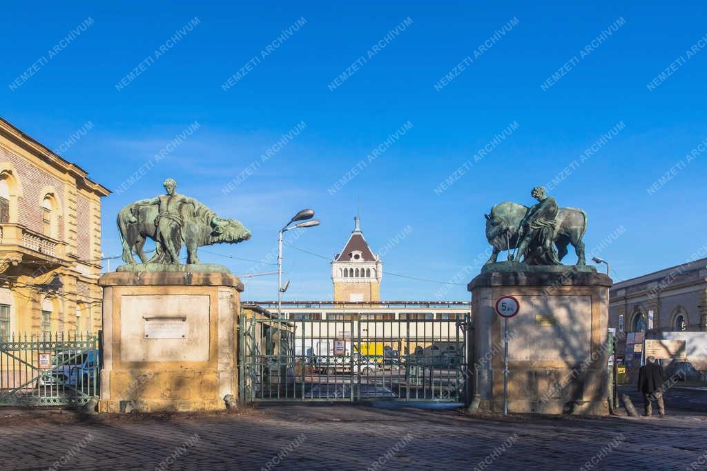 Műalkotás - Budapest - A Közvágóhíd bejáratát őrző szobor