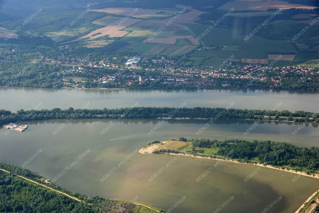 Légi felvétel - Szob - Duna-part
