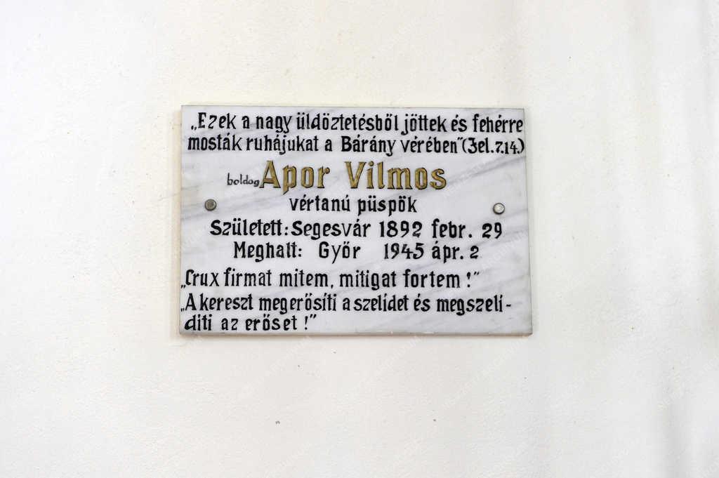 Emléktábla - Segesvár - Apor Vilmos
