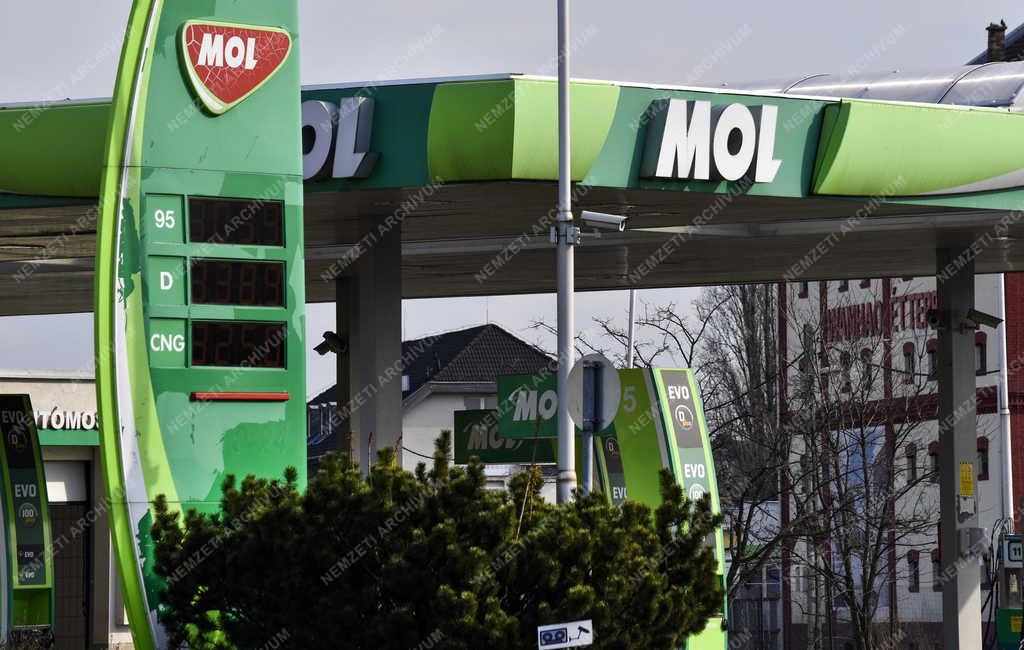 Városkép - Budapest - Mol üzemanyagtöltő állomás 