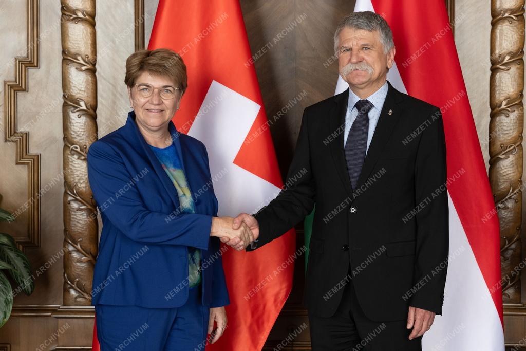 Kövér László fogadta a svájci elnököt 