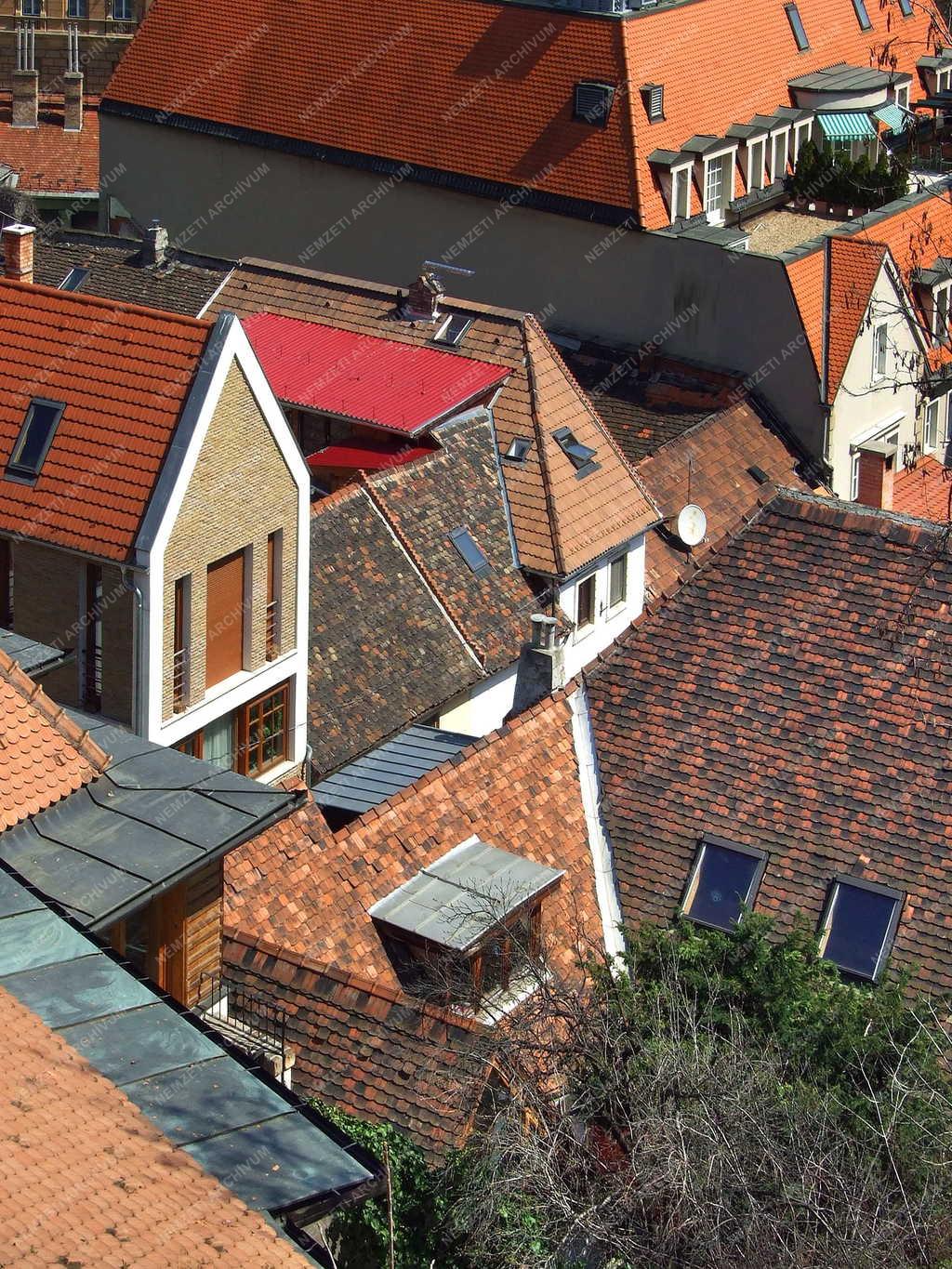 Városkép - Budapest - Gül Baba utcai háztetők