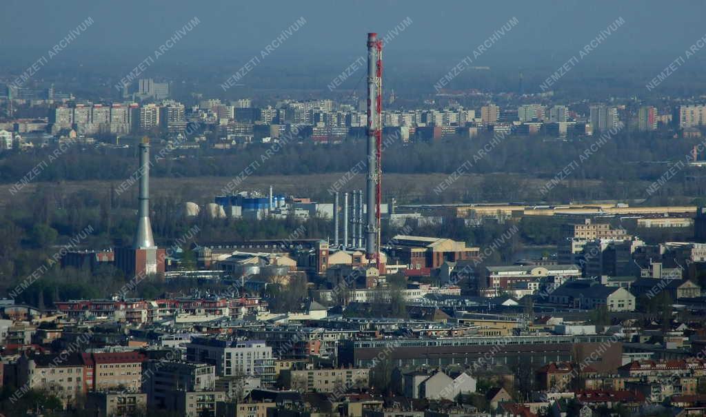 Városkép - Budapest - Újbuda és Csepel részlete madártávlatból