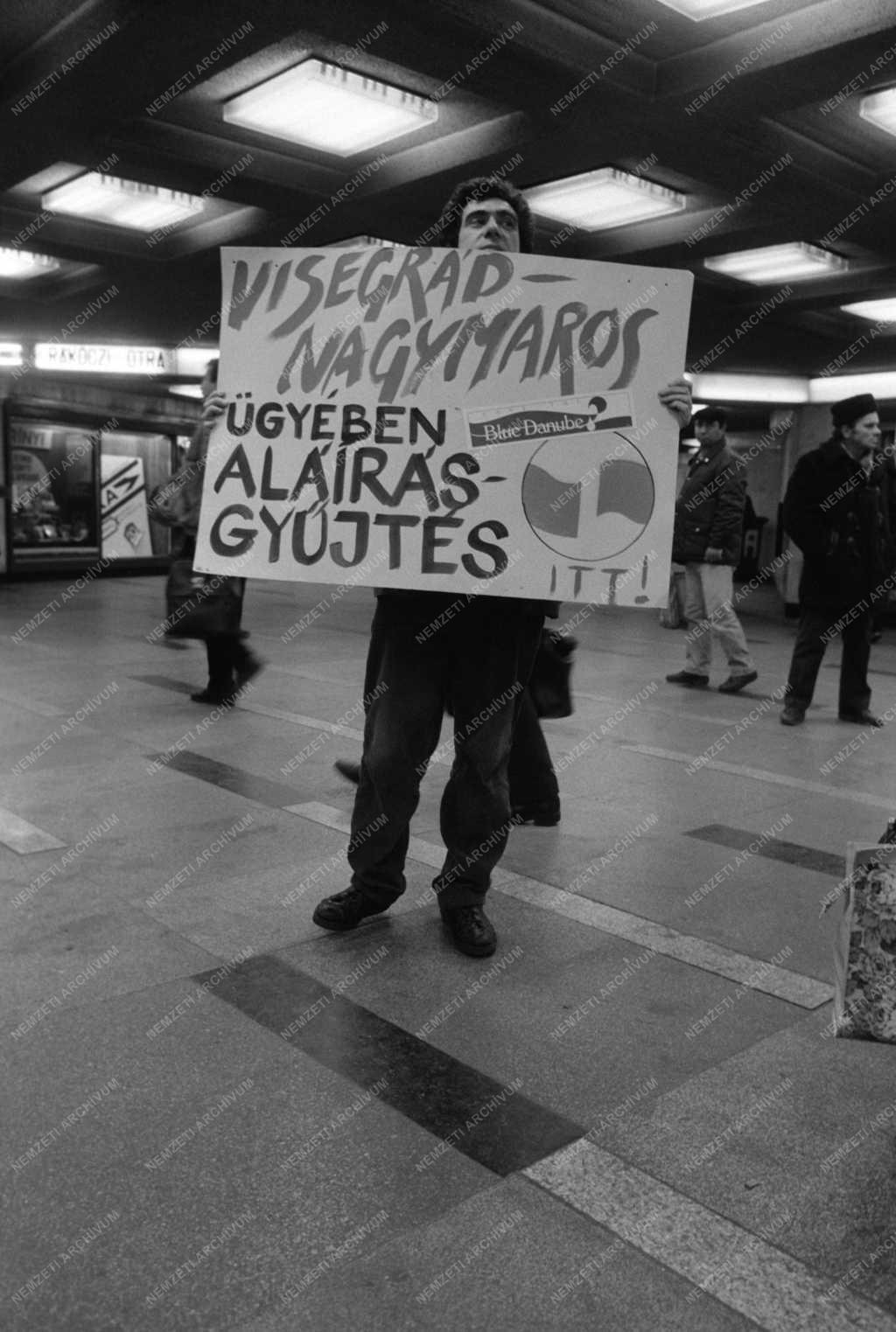 Aláírásgyűjtés a nagymarosi vízlépcső ellen