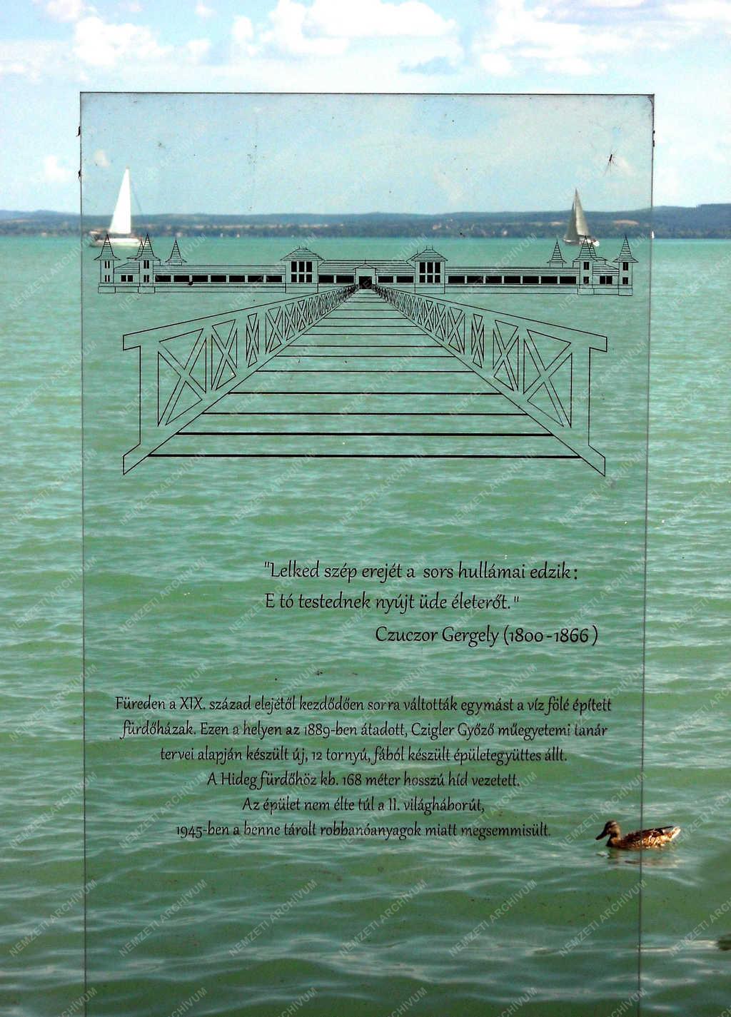 Emlékhely - Balatonfüred - A 19. századi fürdőház emléke