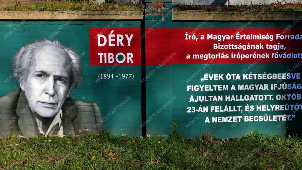 Emlékezés - Budapest - 1956-os hősöket bemutató falfestmények Pasaréten