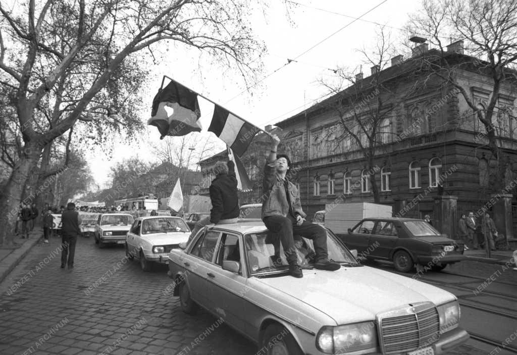 Tüntetés - Szimpátiatüntetés a román események miatt