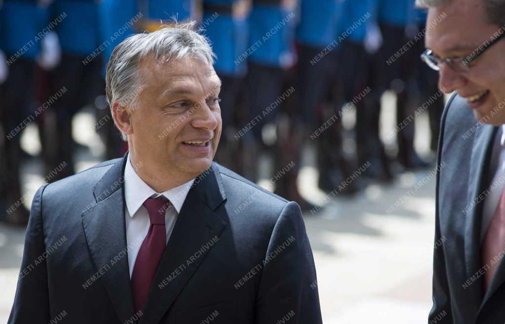 Orbán Viktor és Aleksandar Vucic találkozója Belgrádban