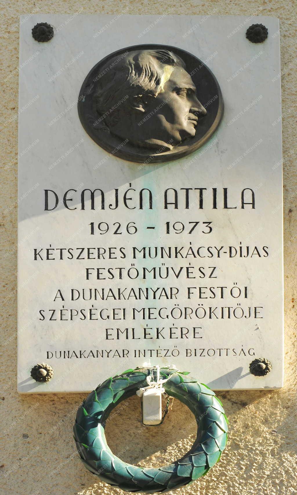 Emléktábla - Visegrád - Demjén Attila festőművész