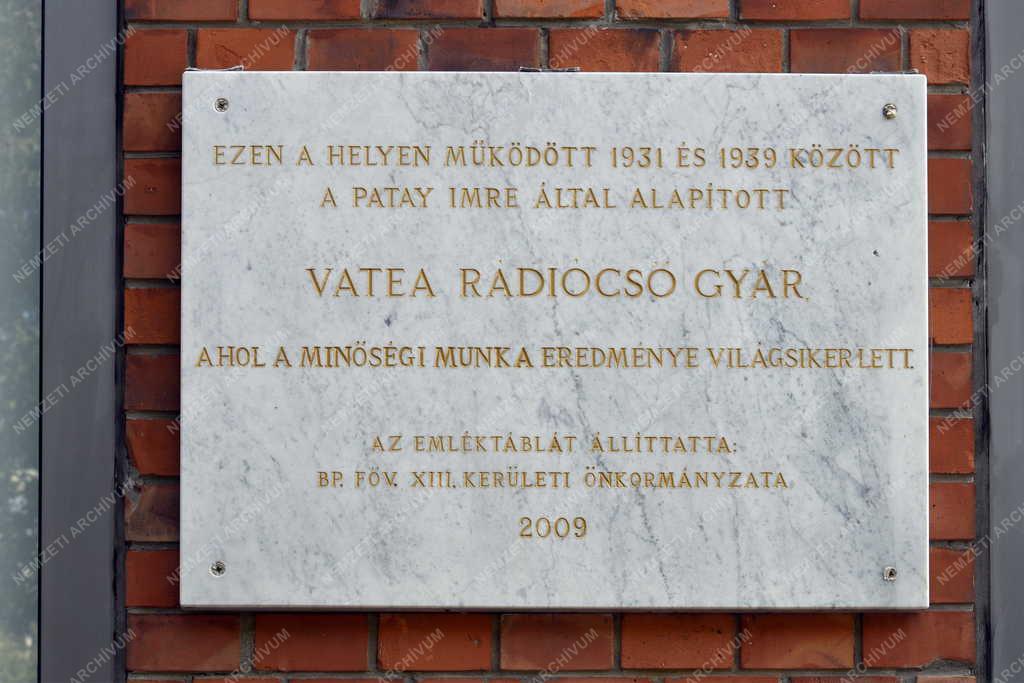 Városkép - Budapest - VATEA emléktábla