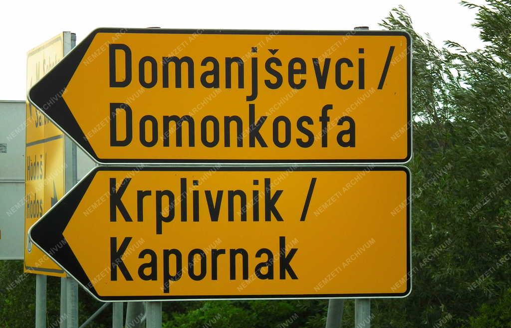 Közlekedés - Hodos - Útjelző tábla