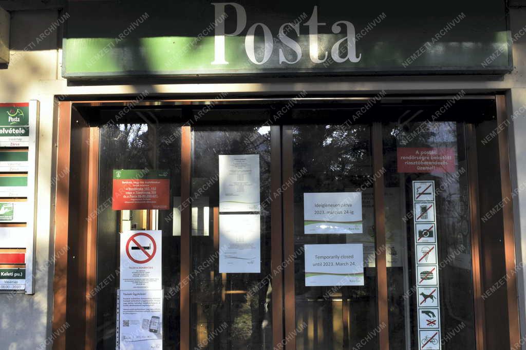 Szolgáltatás - Budapest – Bezárt postahivatal