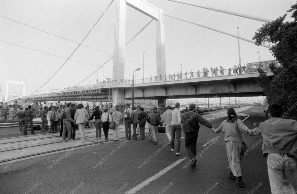 Demonstráció - Tüntetés a Bős-Nagymarosi beruházás ellen