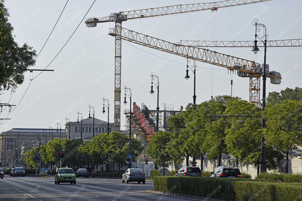 Építőipar - Budapest - Néprajzi Múzeum építése