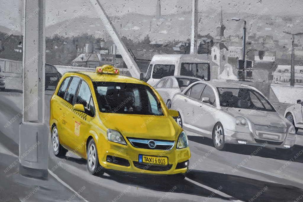 Budapest - Taxis falfestmény