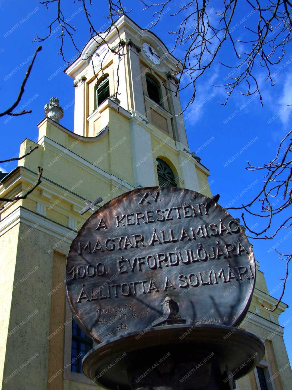 Köztéri szobor - Solymár - Emlékoszlop a millenniumra