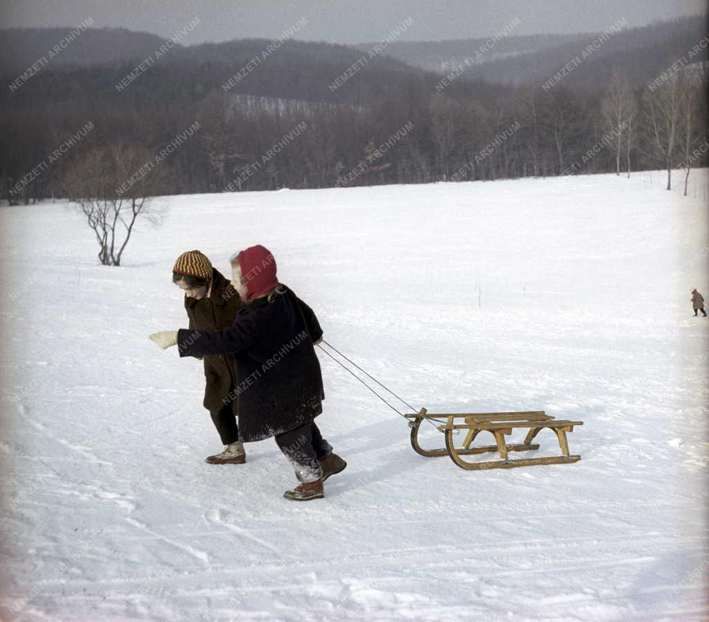 Üdülés - Parádsasvár - Szánkózók