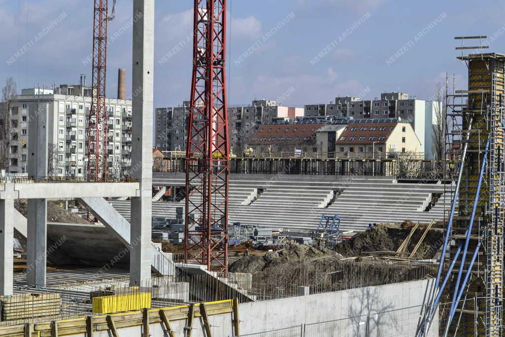 Építkezés - Budapest - Épül az MTK új stadionja