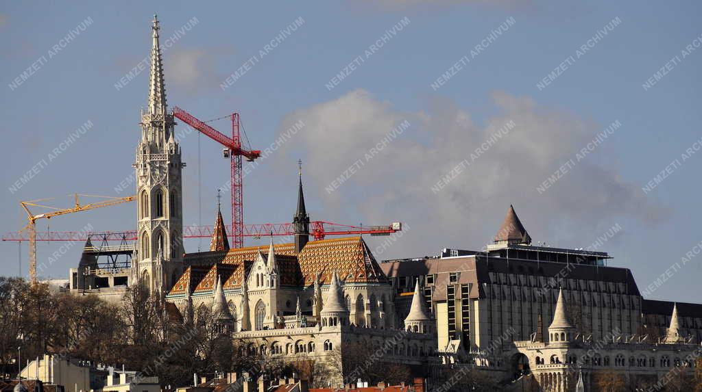 Városkép - Budapest - Építkezés a Budai Várban