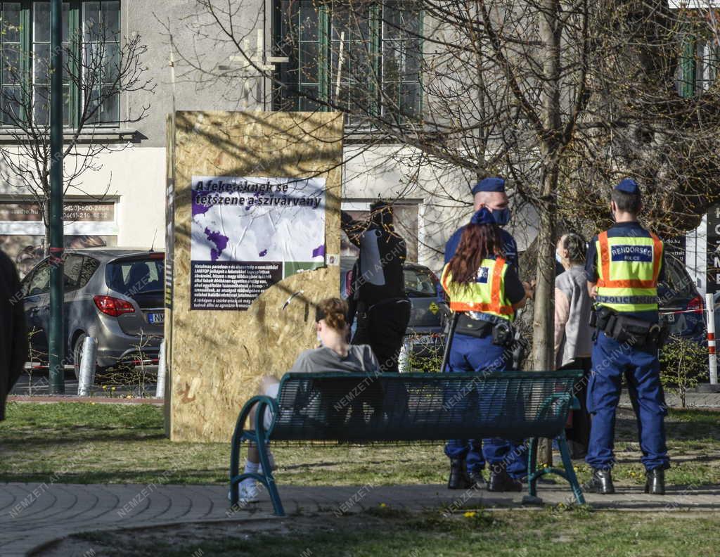 Kultúra - Városkép - BLM-szobor a Ferencvárosban