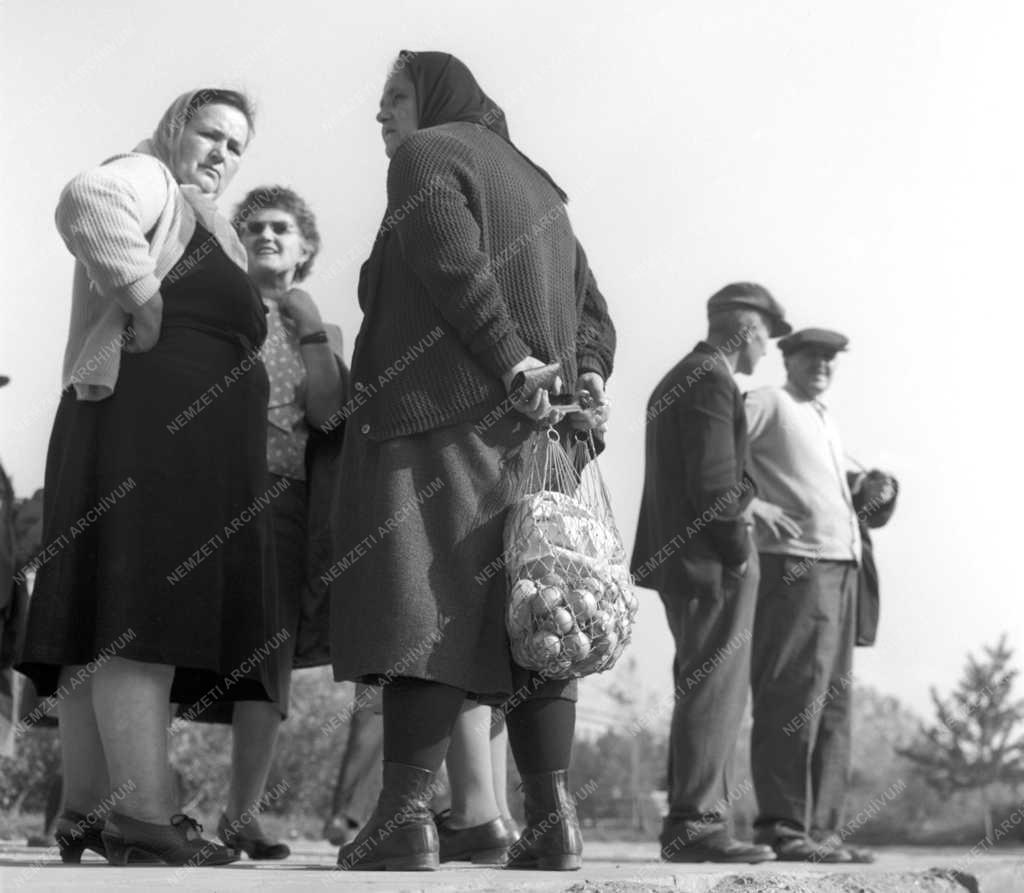 Városkép - Életkép - Beszélgető emberek Dunaújvárosban