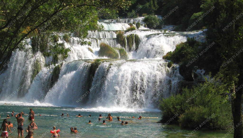 Horvátország - Természet - A Krka vízesése