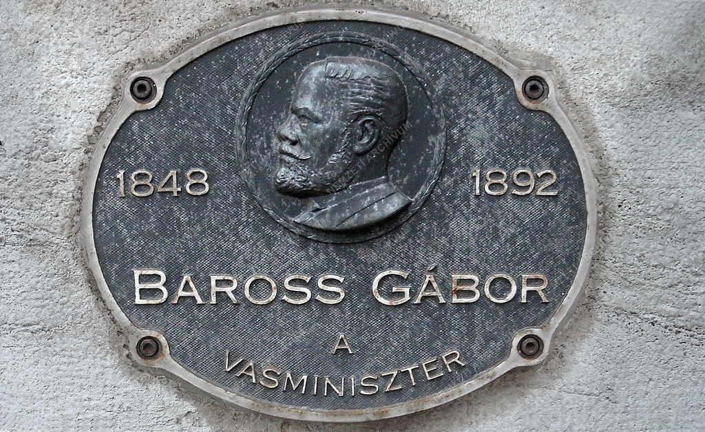 Kultúra - Baross Gábor-emléktábla Győrött
