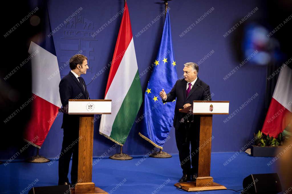 Orbán Viktor fogadta Emmanuel Macron francia elnököt