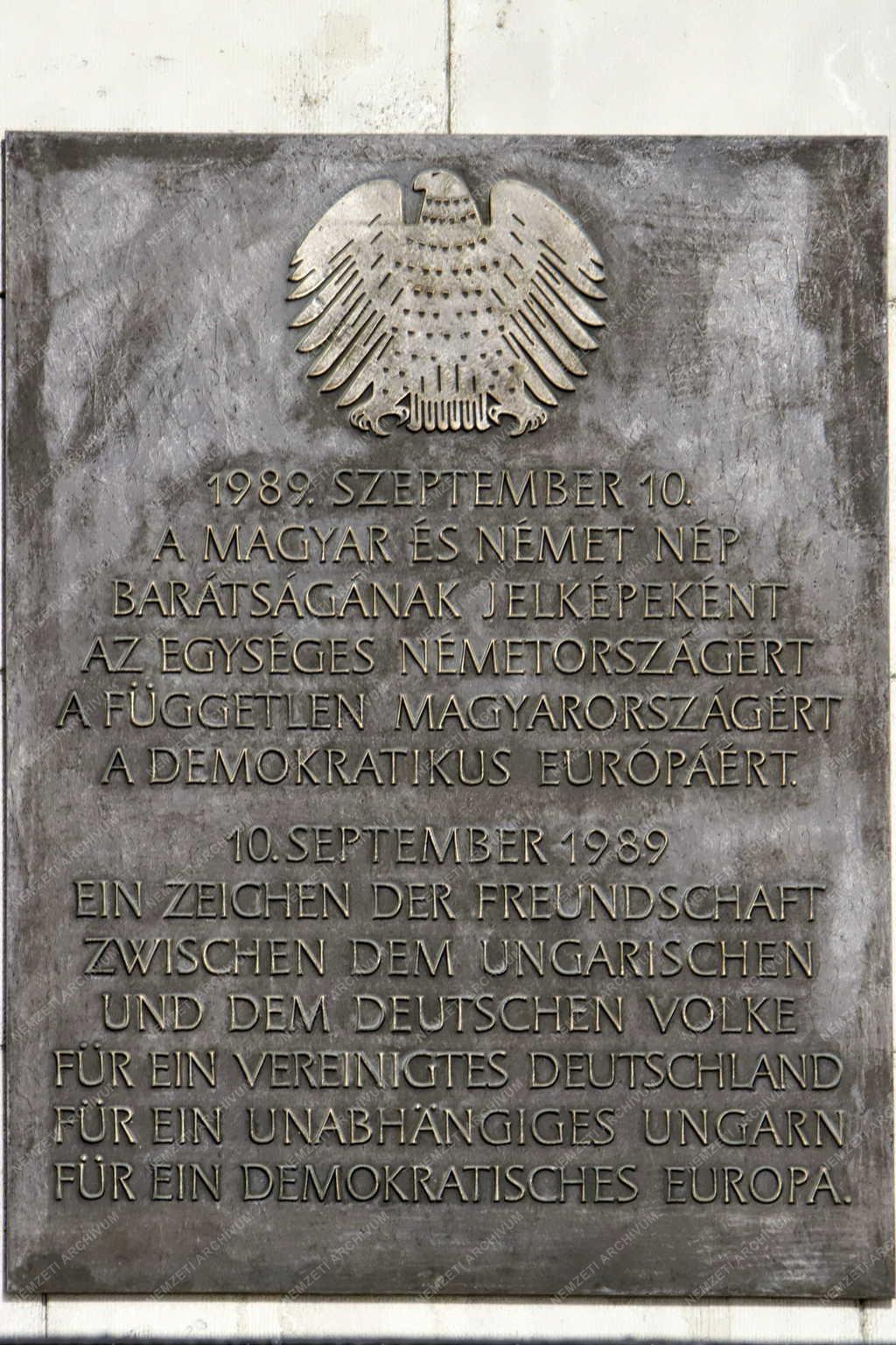 Emléktábla - Budapest - Német-magyar barátság 