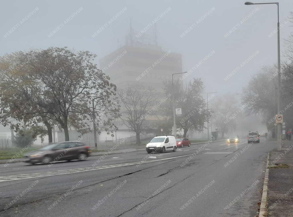 Időjárás - Közlekedés - Köd a fővárosban